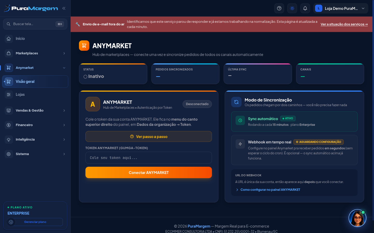 Anymarket → Visão geral, antes de conectar