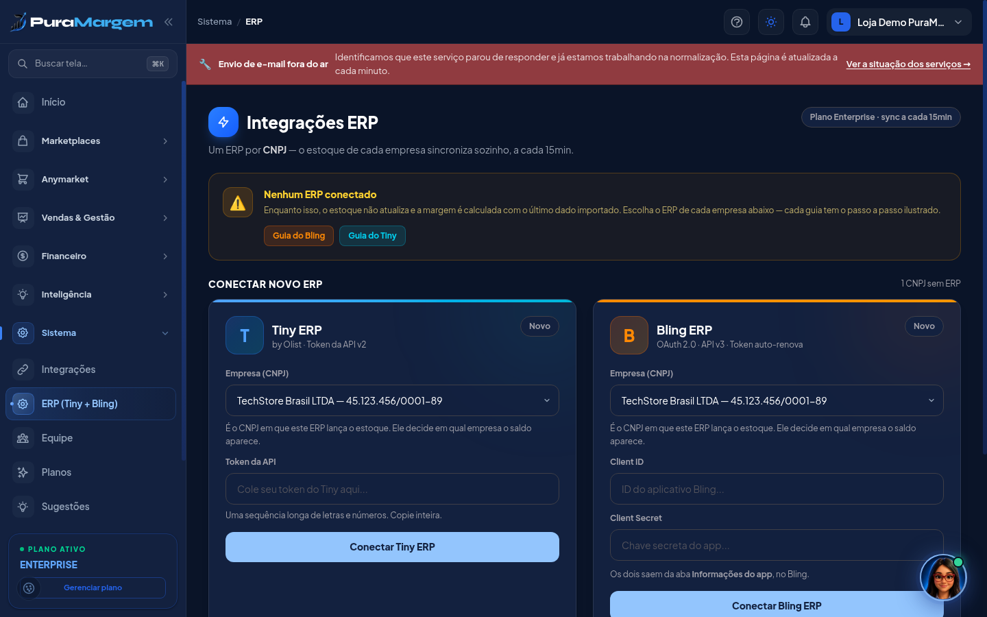 Integrações ERP